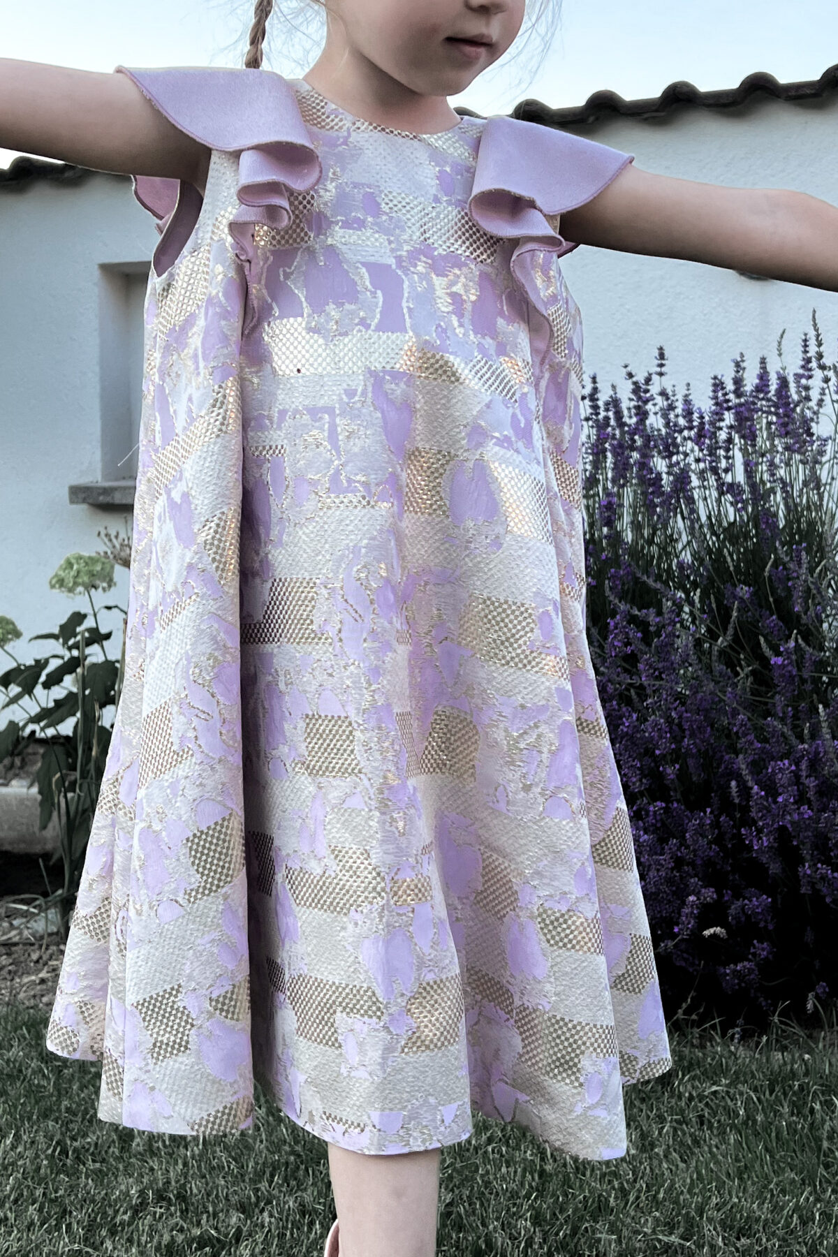 lilac gold kislány ruha munamo
