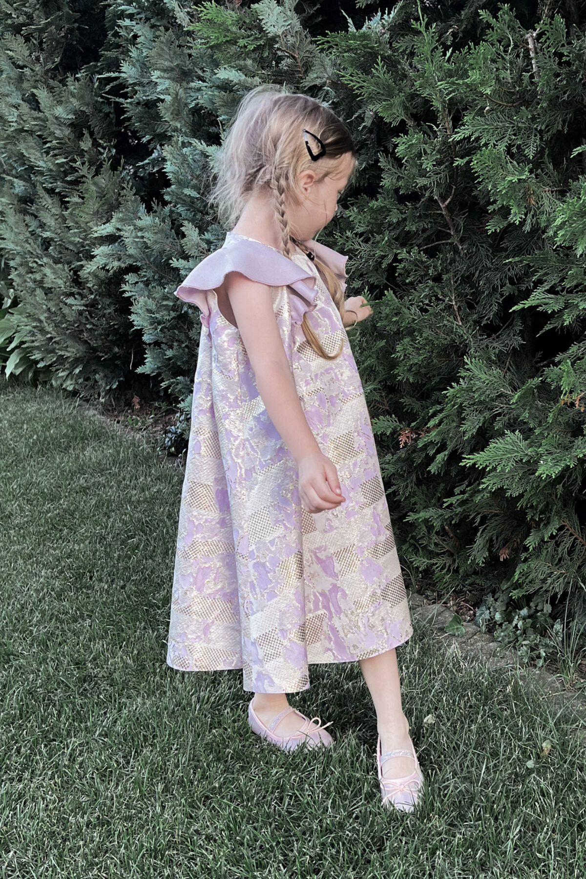 lilac gold kislány ruha munamo